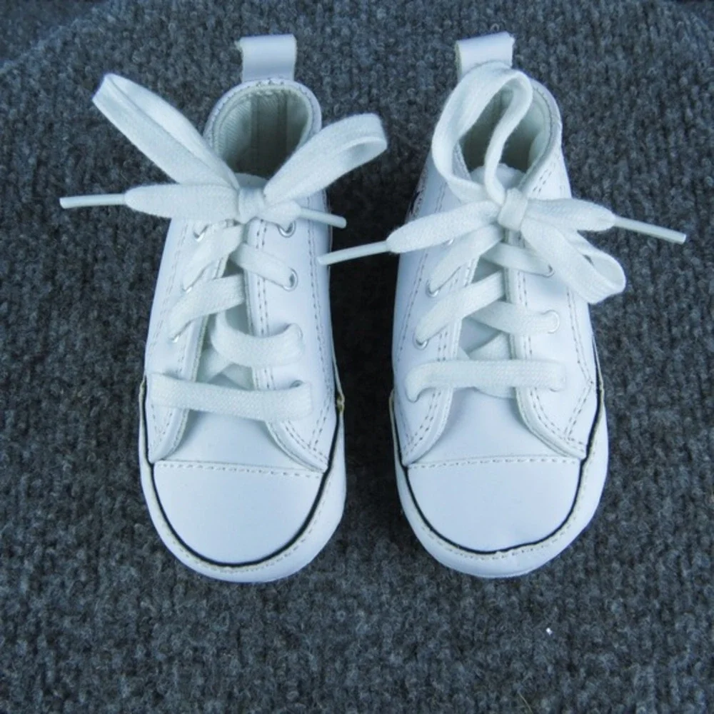 Converse Boys Sneaker Size T 3 Medium Shoes White Synthetic Lace‎ Up